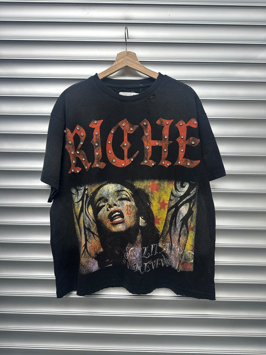 Solitaire Riche Rhinestone Tee - M **