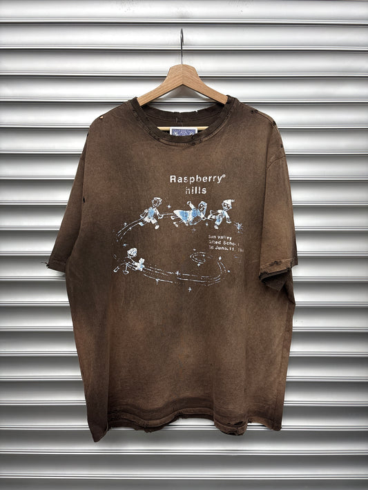 Raspberry Constellations Brown Tee - XL**