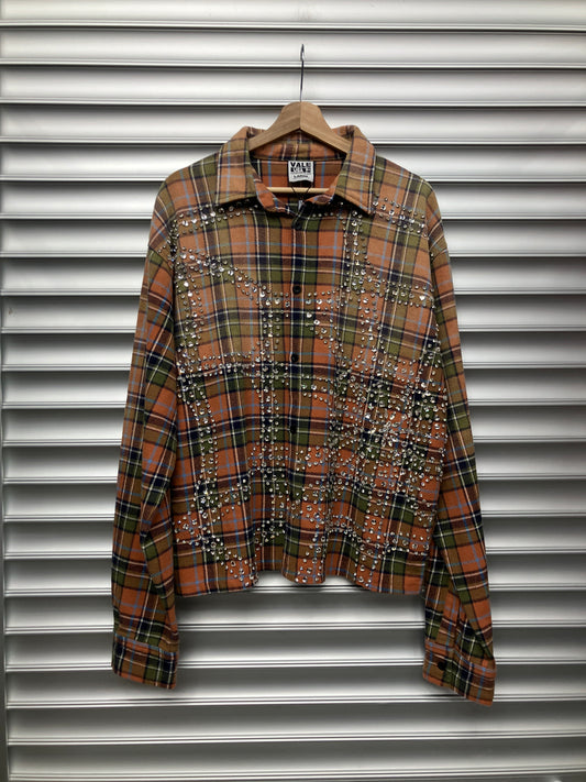 Vale Green/Orange Flannel - Large