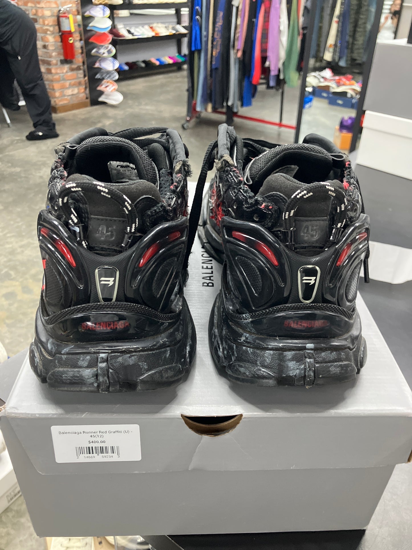 Balenciaga Runner Red Graffiti (U) - 45(12)