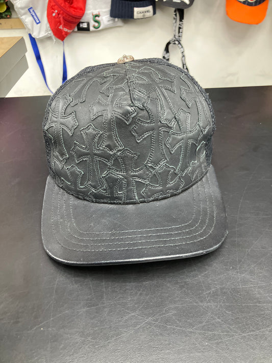 Chrome Hearts All Over Cross Leather Hat