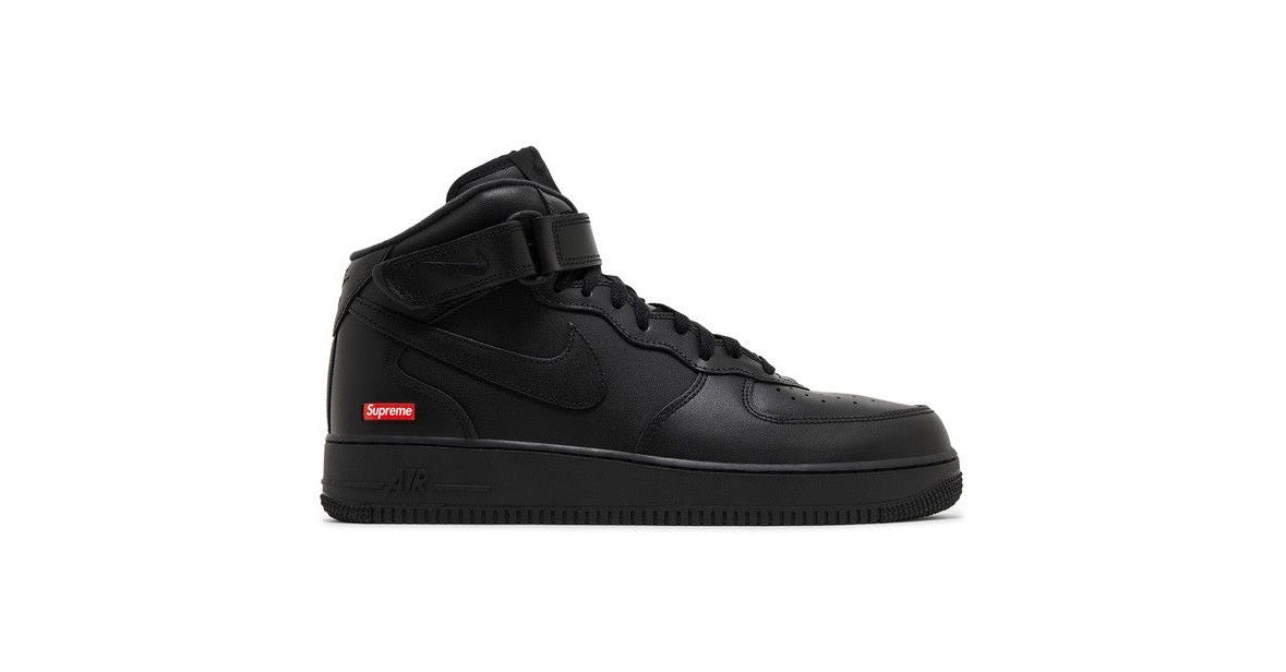 AF1 Mid Supreme Black - 11.5M**