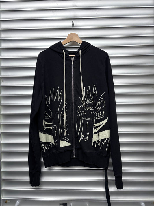 Rick Owens Messiah Jason Zip Up Hoodie - L **
