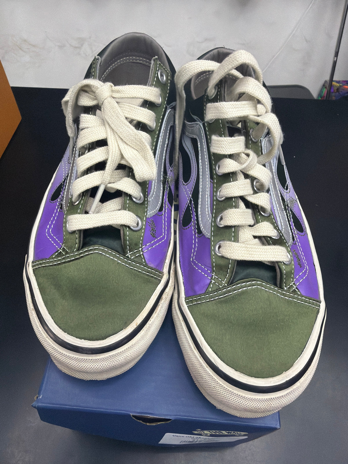 Vans Old Skool Green Flame (U) - 9.5M**