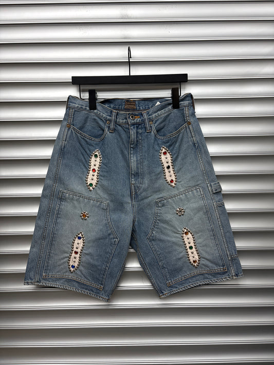 Kapital Jewel Lightwash Denim Shorts - 32**