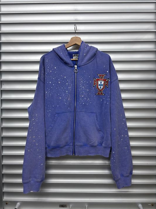 Purple Vale Rhinestone Hoodie - L