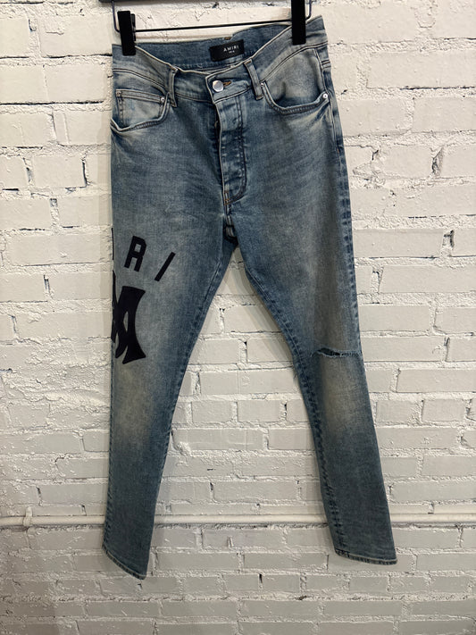 Amiri Blue Patch Denim - 30
