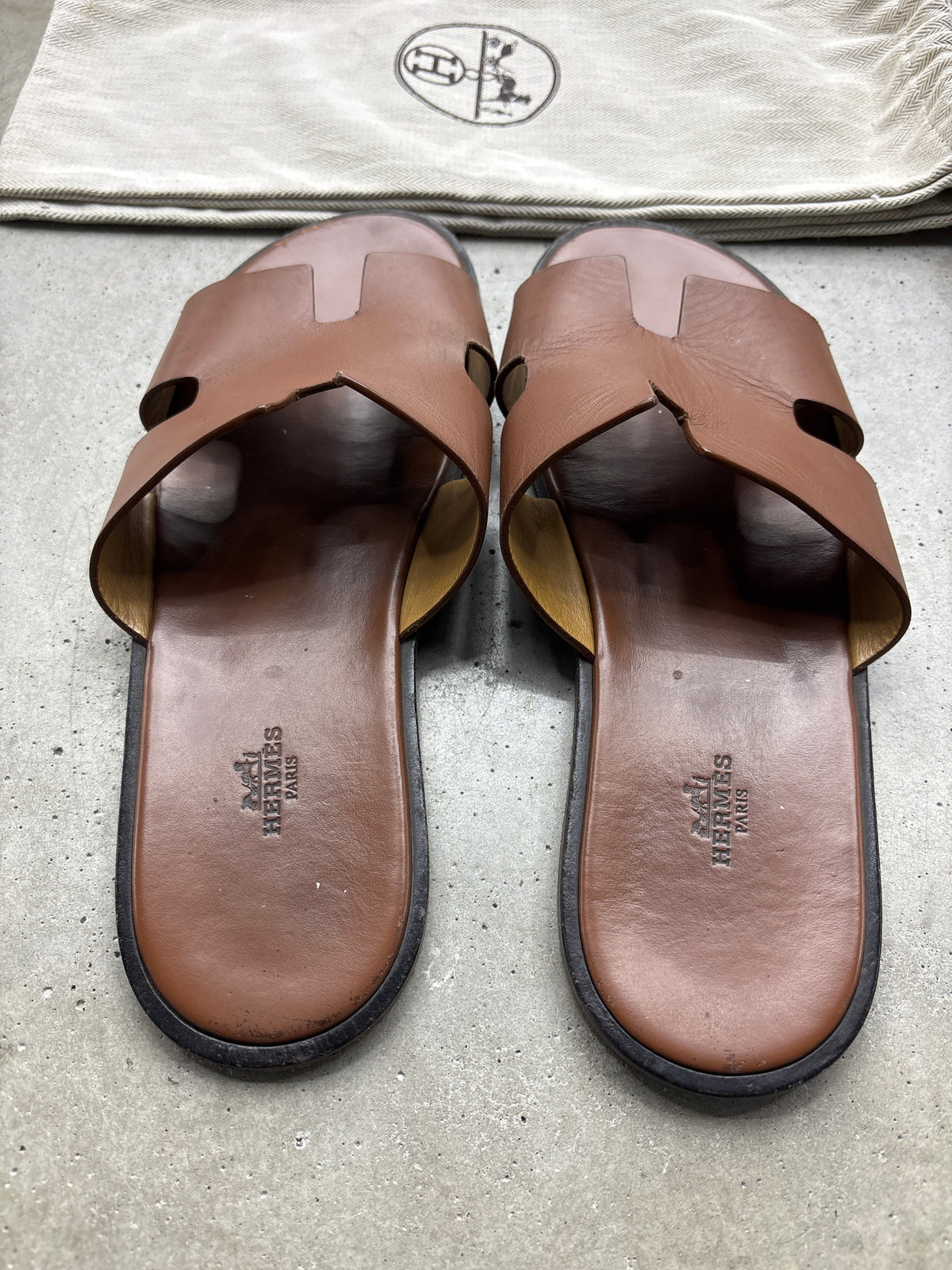 Hermes Brown Sandal - 42**
