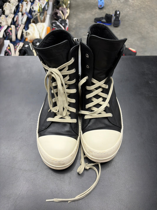 Rick Owen Ramone High Black Leather (U) - 44(11) (NB)