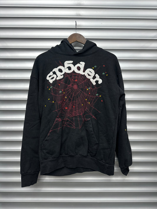 Spider Black Hoodie - L