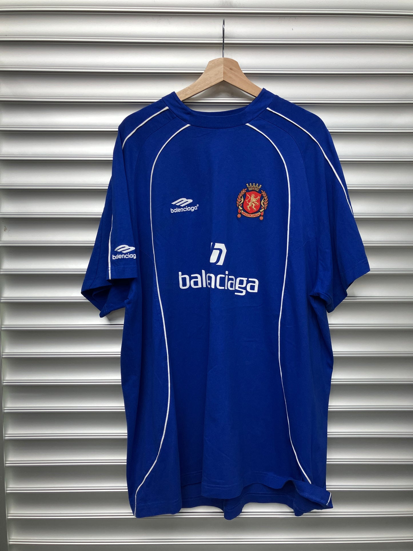 Blue Balenciaga Soccer Shirt - 3
