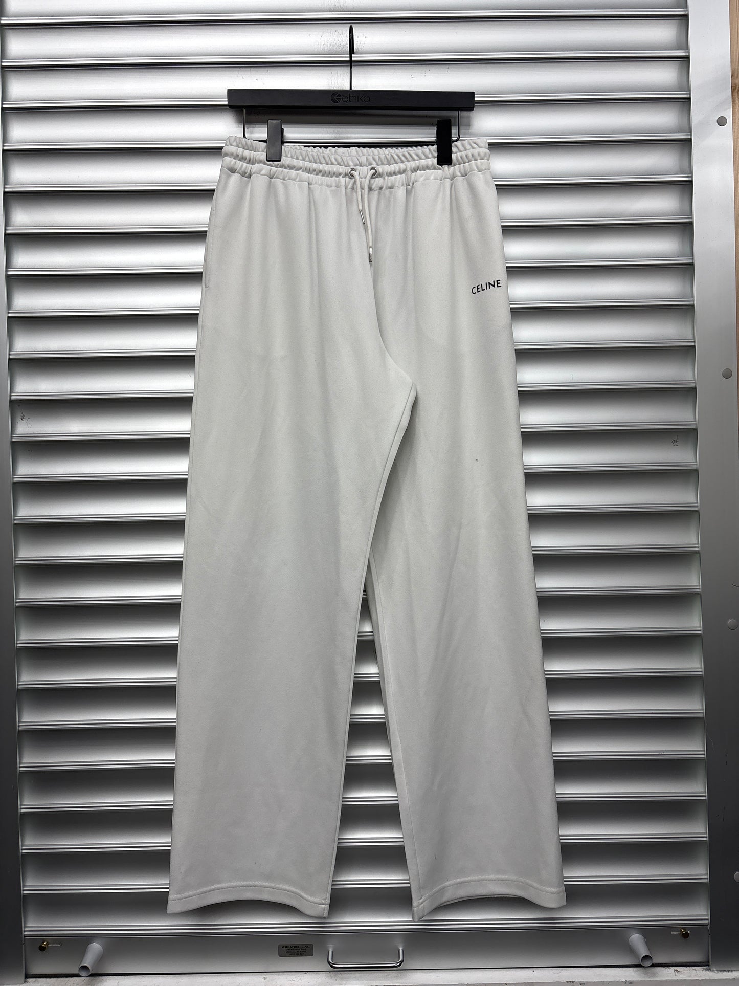 White Celine Trackpants - L
