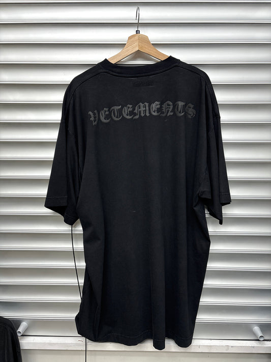Vetements Anarchy Black Tee - XS**