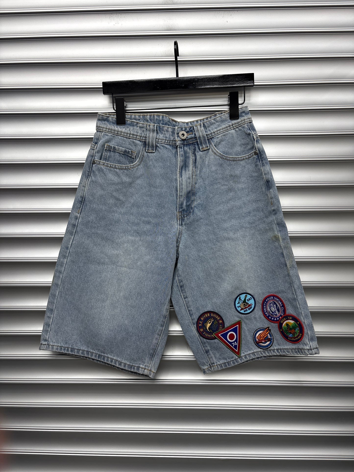 74 Denim Patch Shorts - 28**