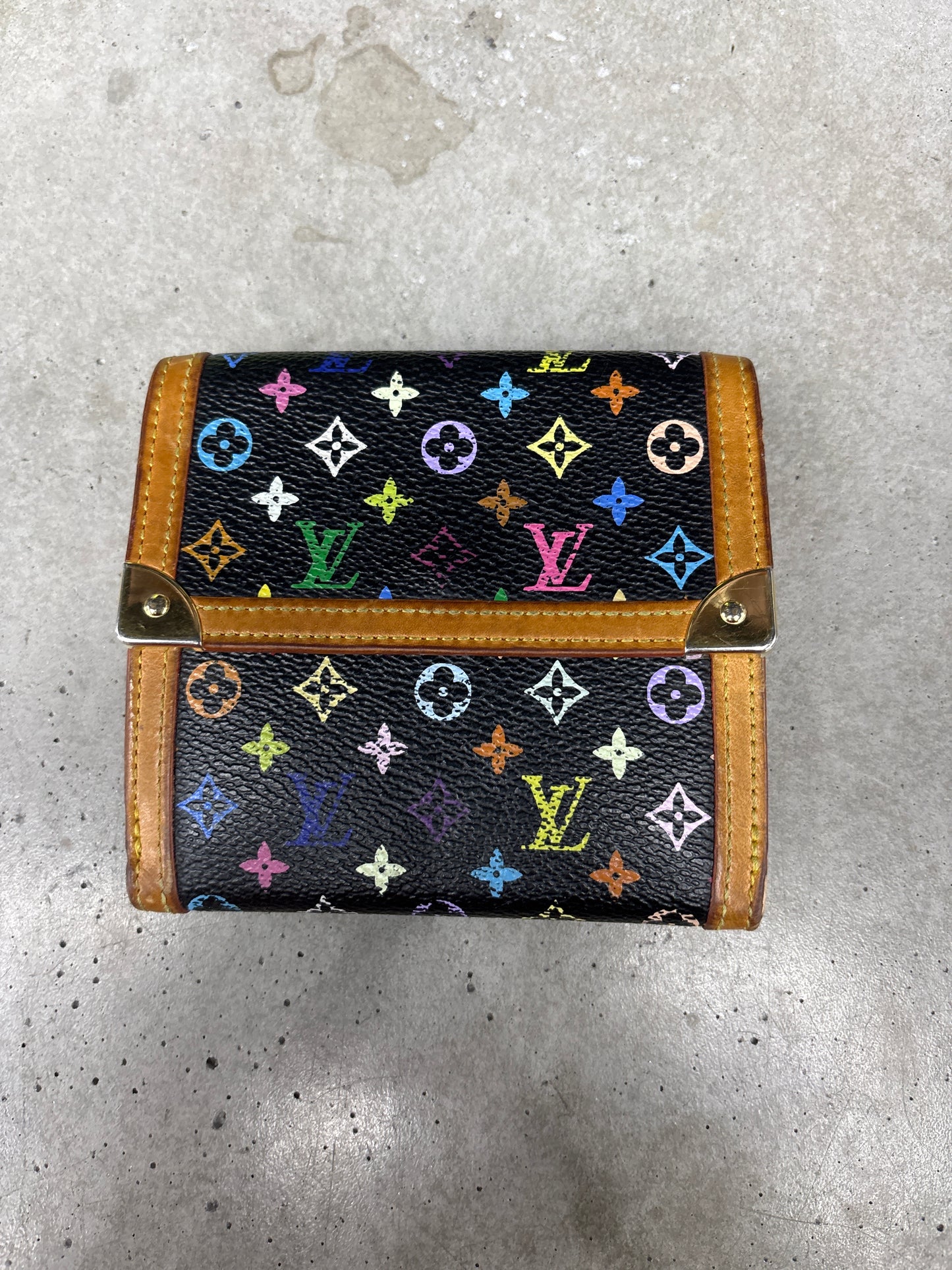 Louis Vuitton Murakami Black Wallet