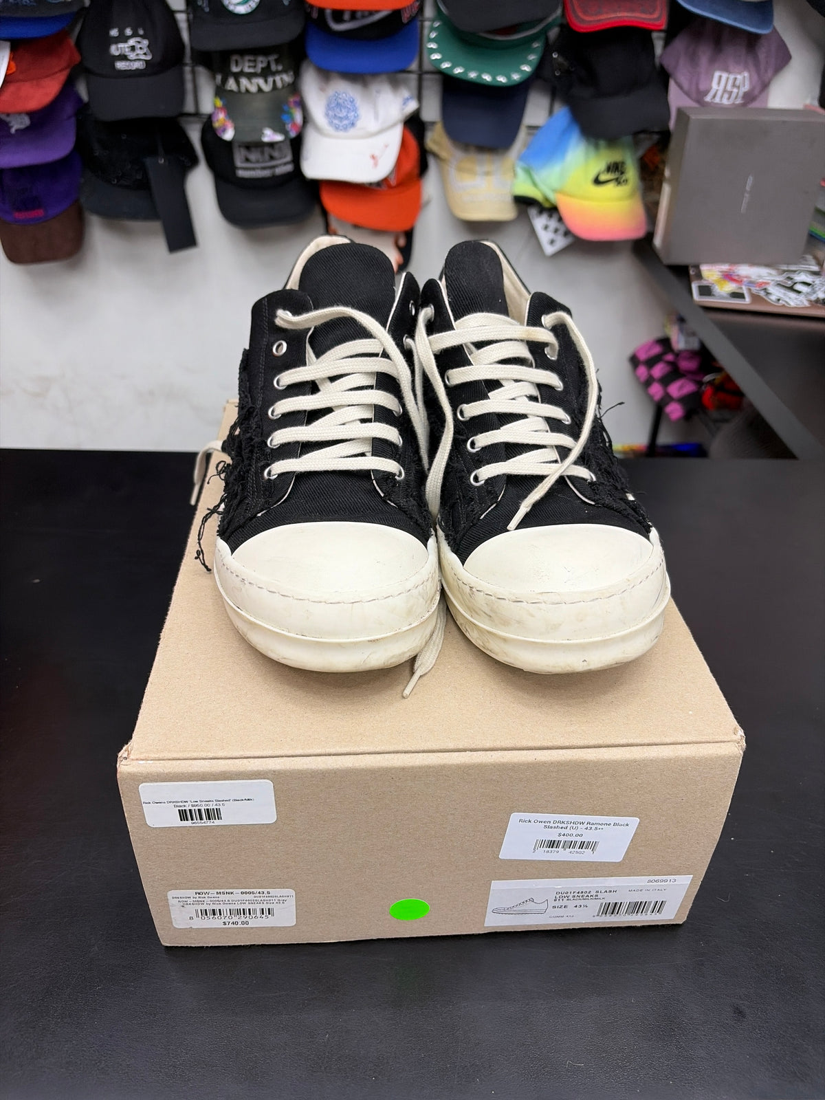 Rick Owen DRKSHDW Ramone Black Slashed (U) - 43.5**