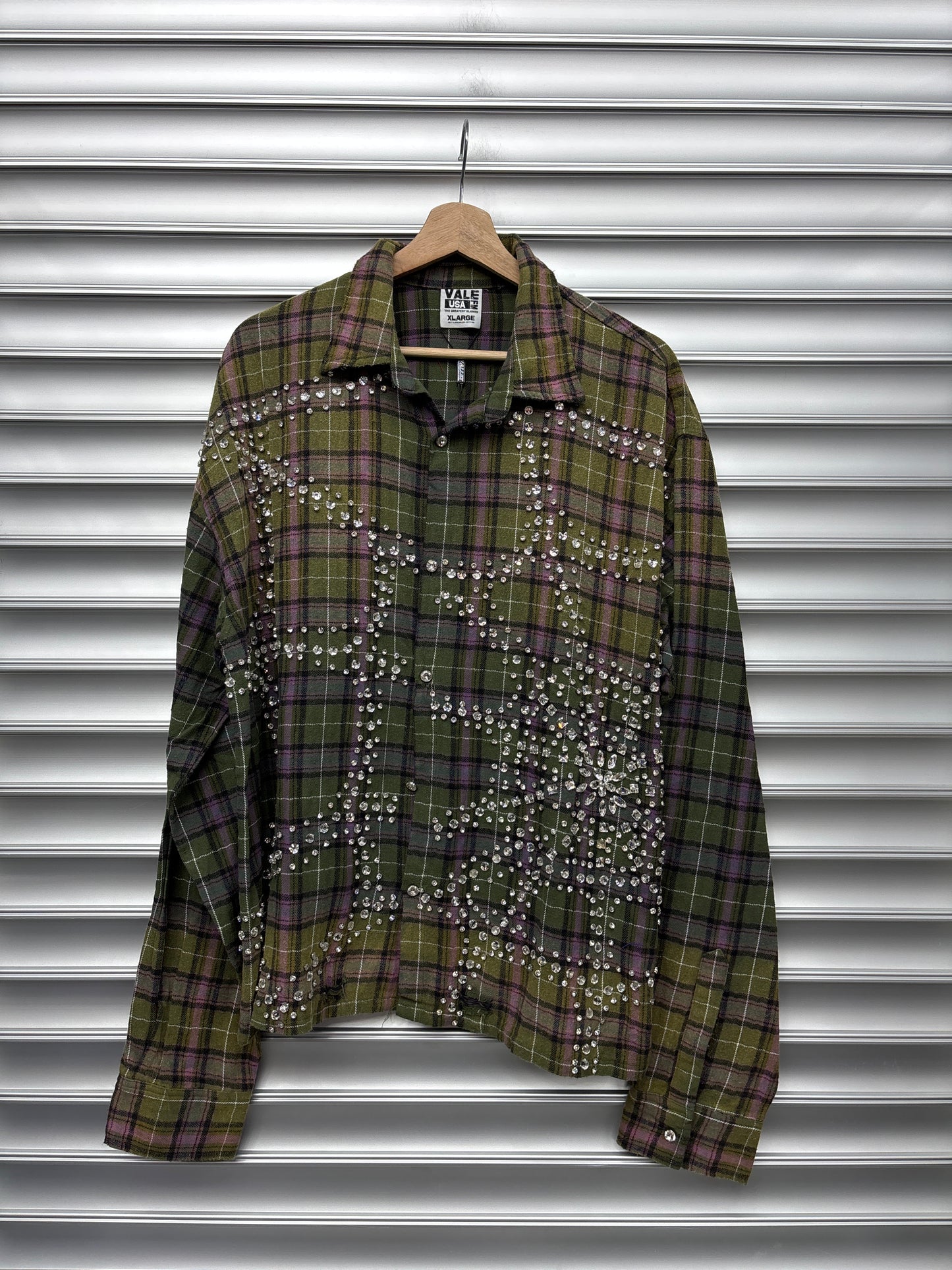 Vale Web Rhinestone Flannel - XL
