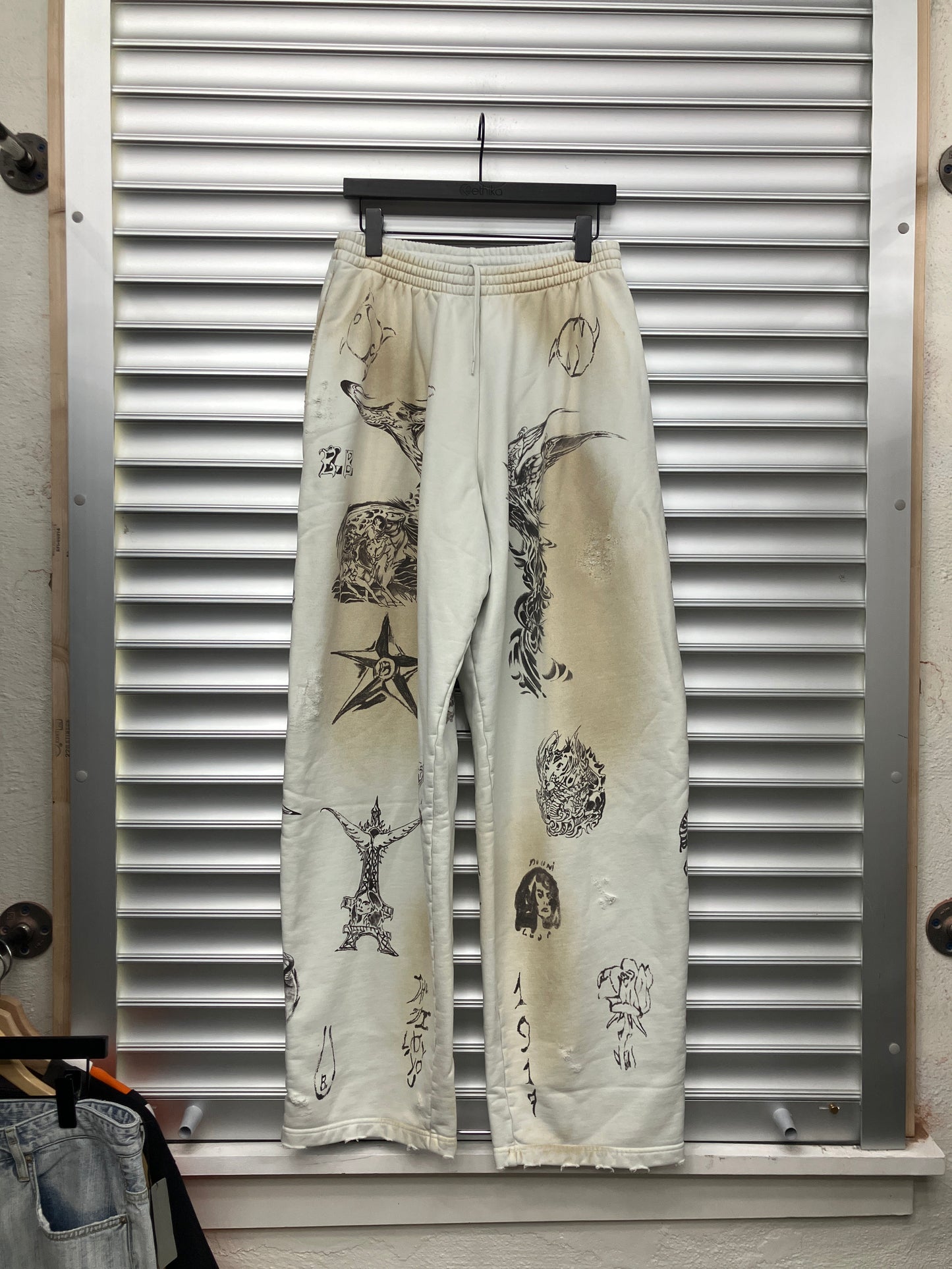 Brand New Balenciaga Tattoo Sweatpants - S