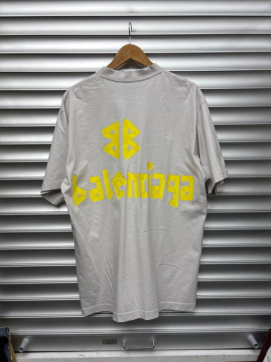 Balenciaga Tape White Tee - S**