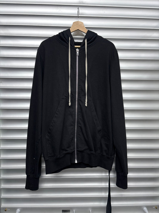 Rick Owen Black Zip Up Hoodie - XXL **