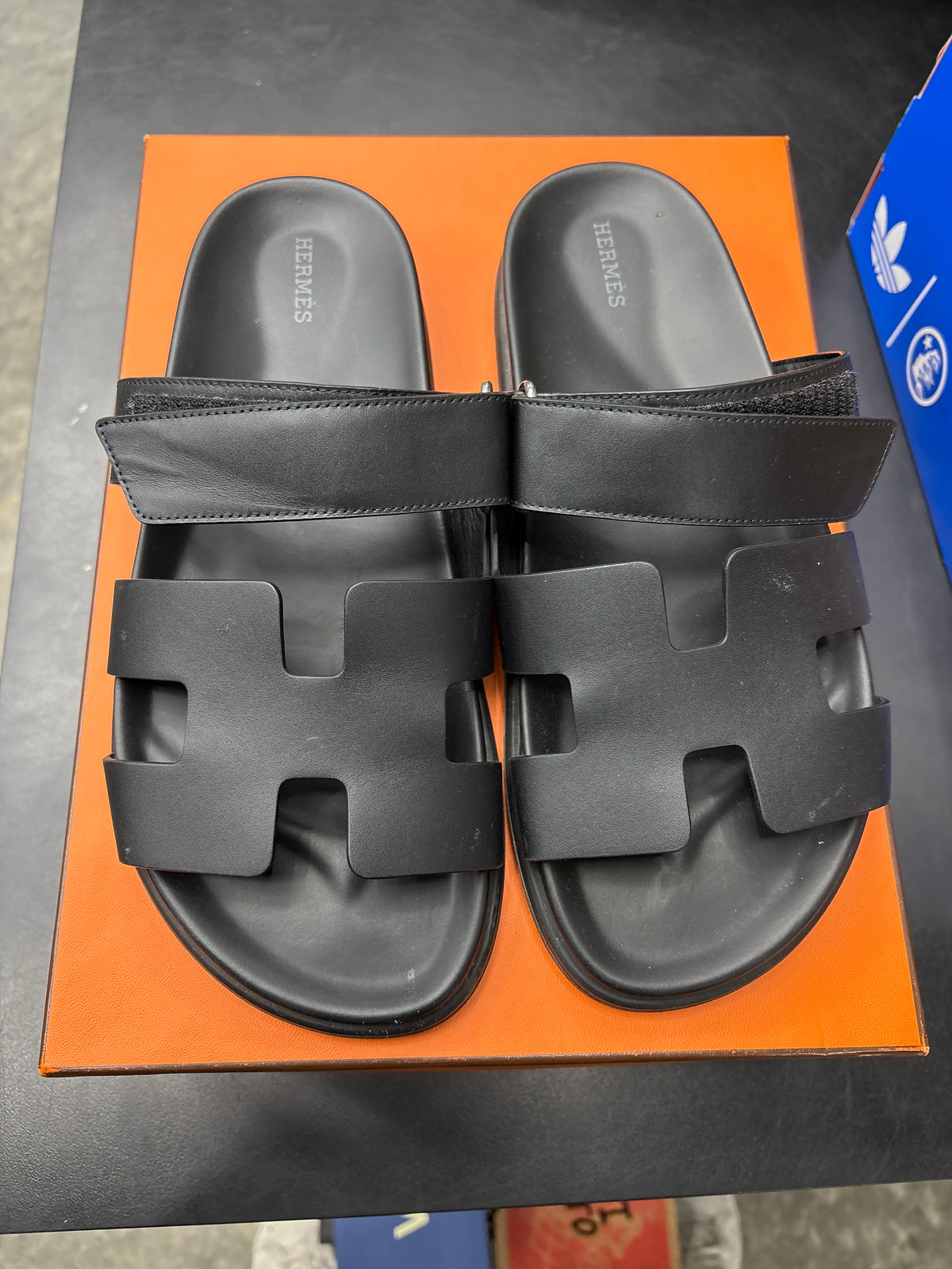 Hermes Chrypre Black Slide (U) - 41(8)**