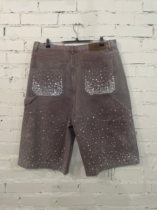 BORC Dazzling Denim Shorts Grey - XL
