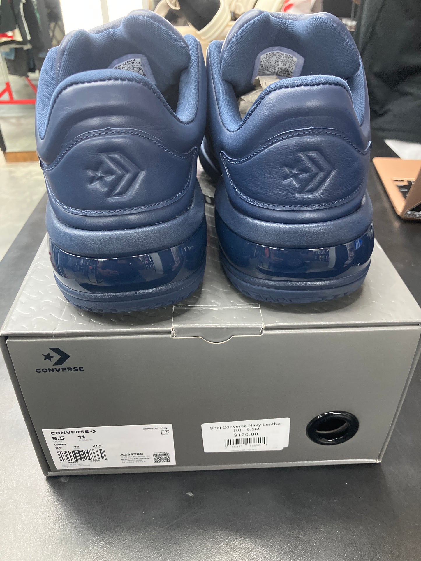 Shai Converse Navy Leather (U) - 9.5M
