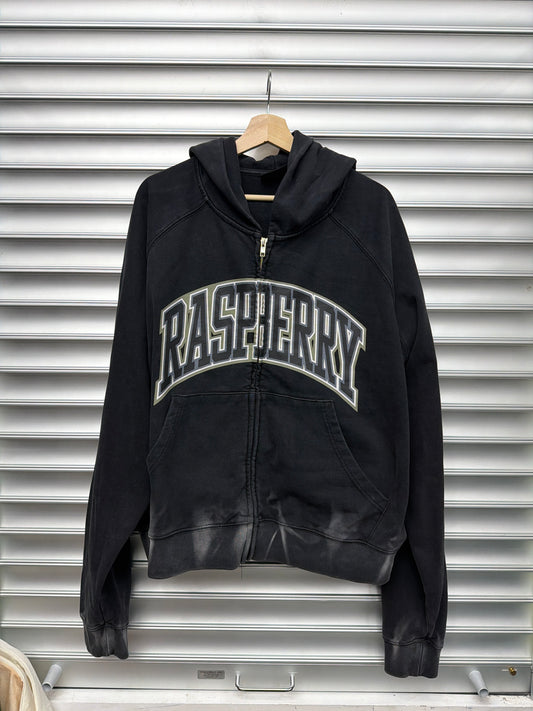 Raspberry Black Zip Up - XL