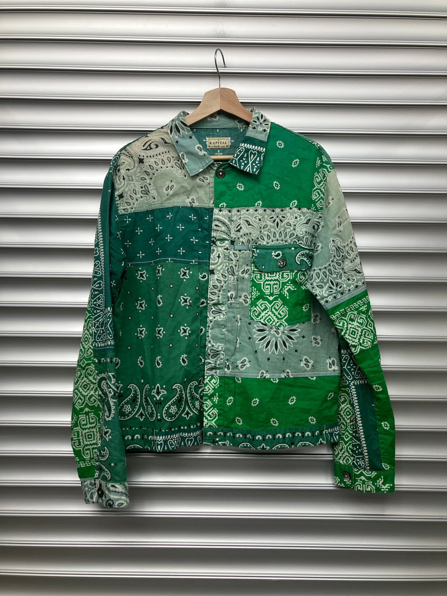 Kapital Green Bandana Button Up - 4