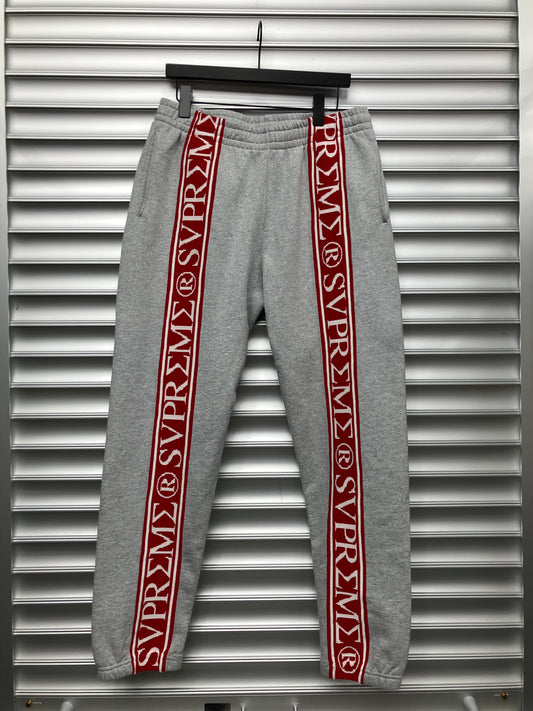 Supreme Red Stripe Sweatpants - M