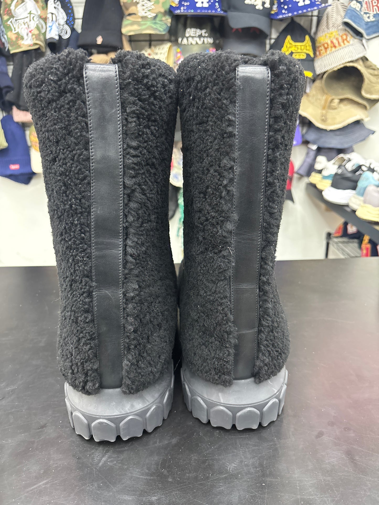 Rick Owen Shearling Boot Black (U) - 45(12) (NB)