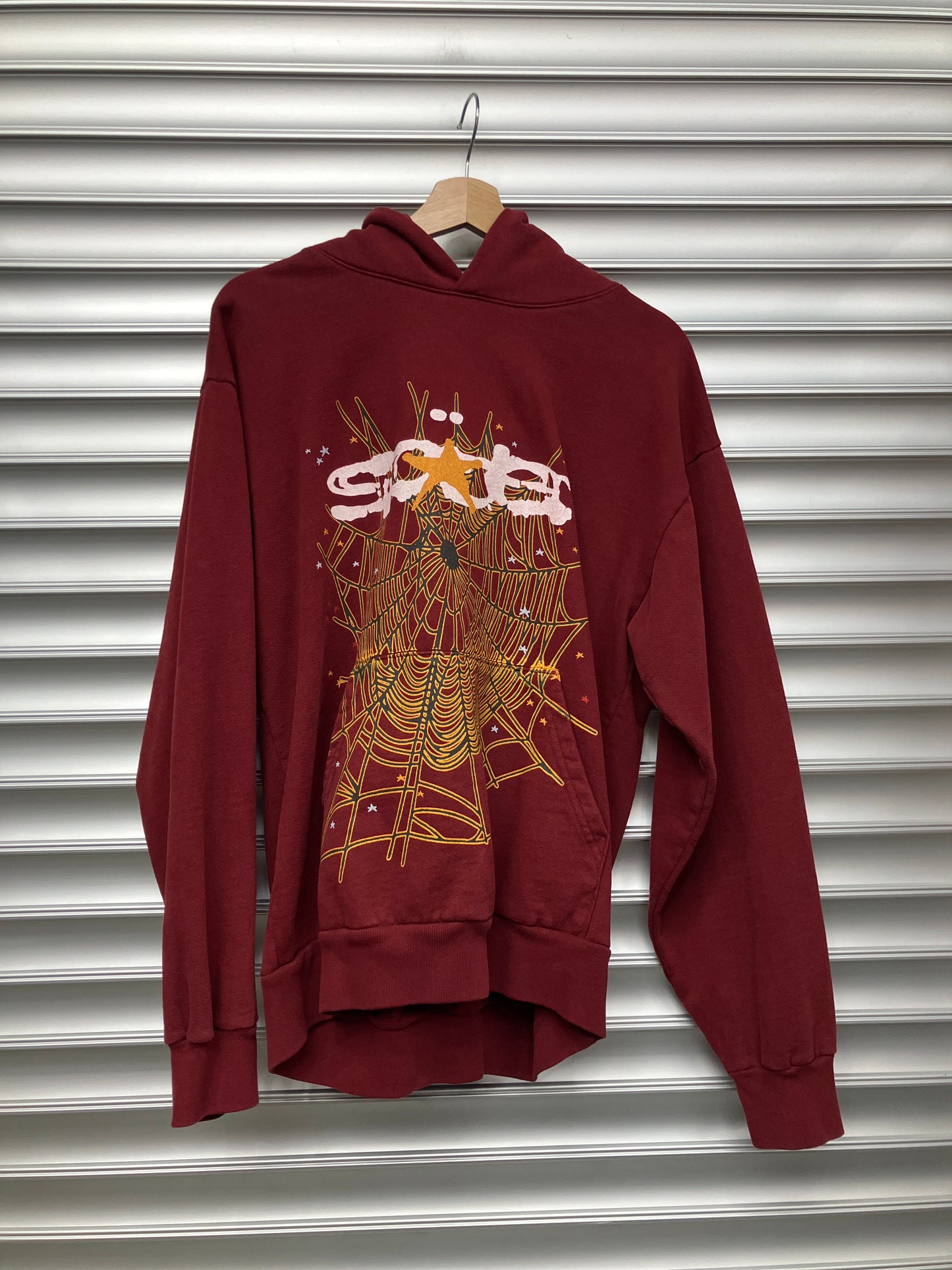 Spider Maroon Web Hoodie - M