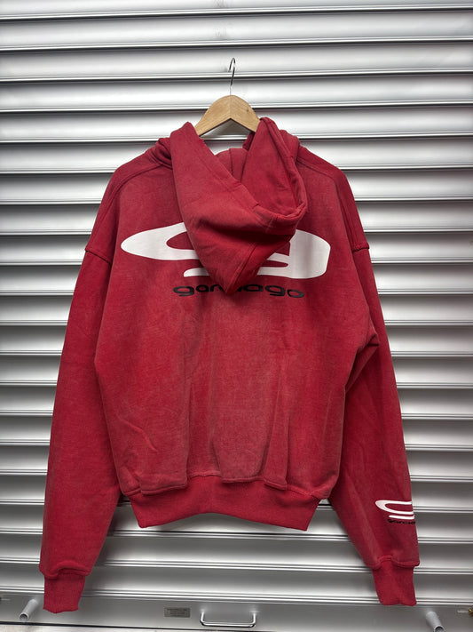 Garciago Red Zip Up Hoodie - L