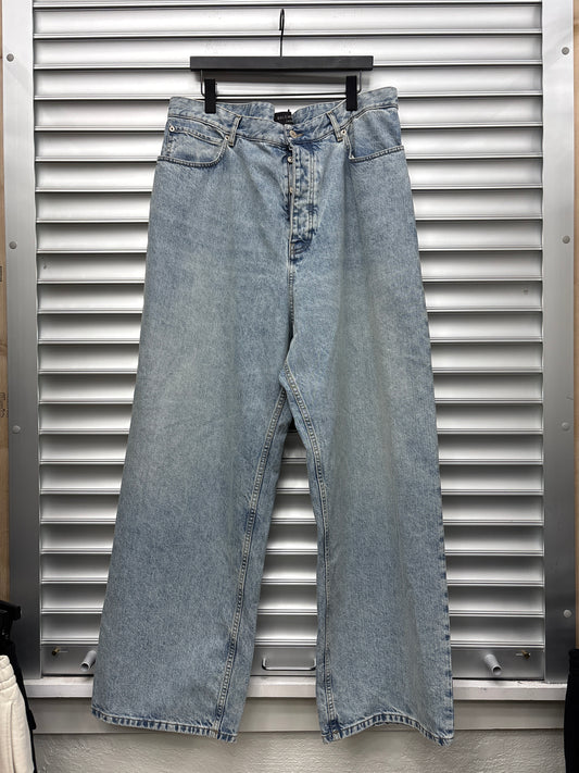 Balenciaga Light Wash Baggy Denim - XL**