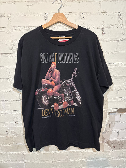 Vintage Dennis Rodman Motorcycle Tee - XL