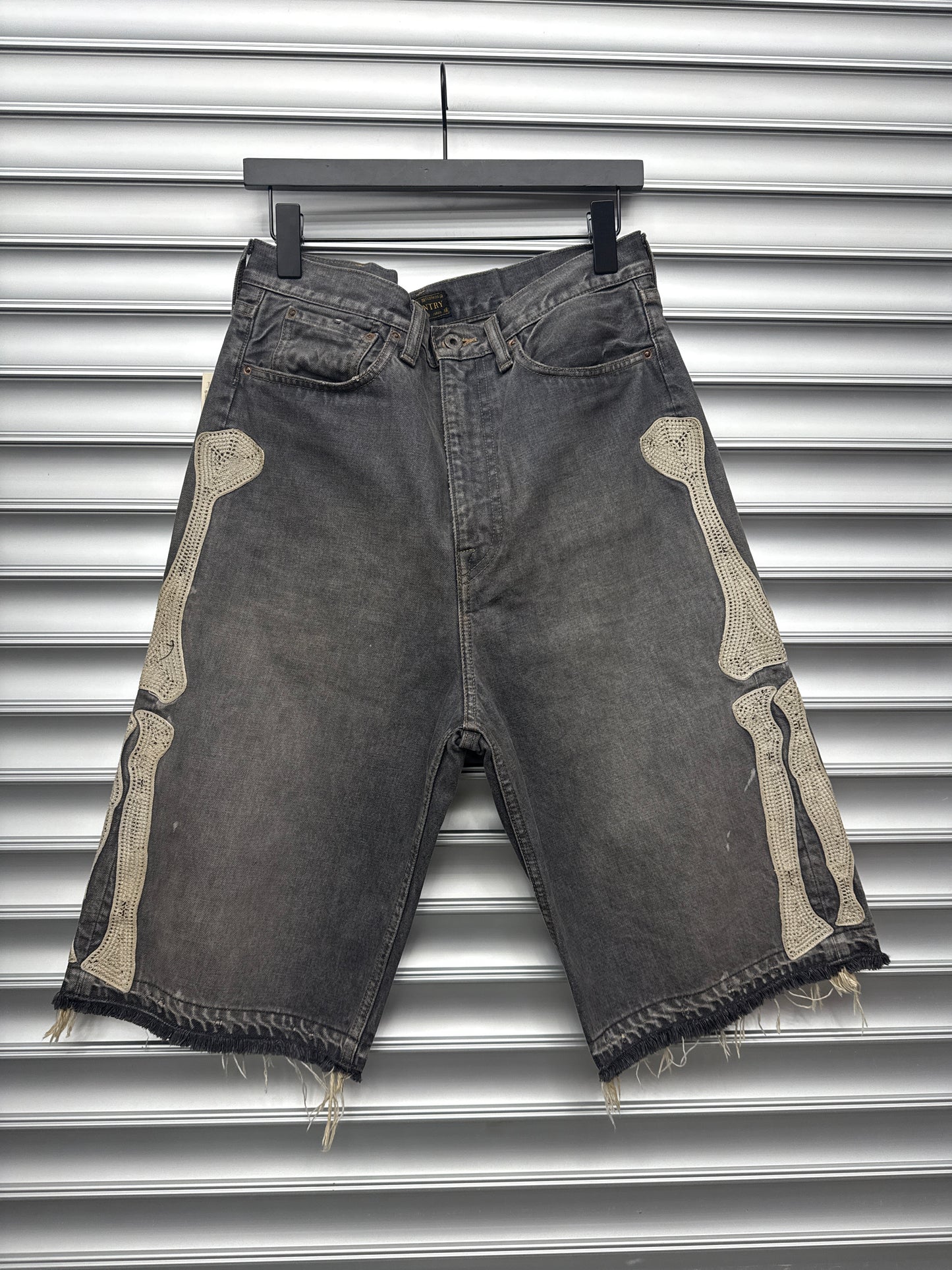 Brand New Kapital Dark Wash Bone Shorts - 32