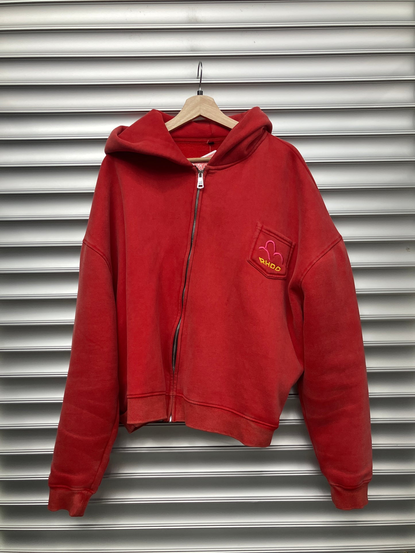 HMDD Red Pockets Zip Up - L