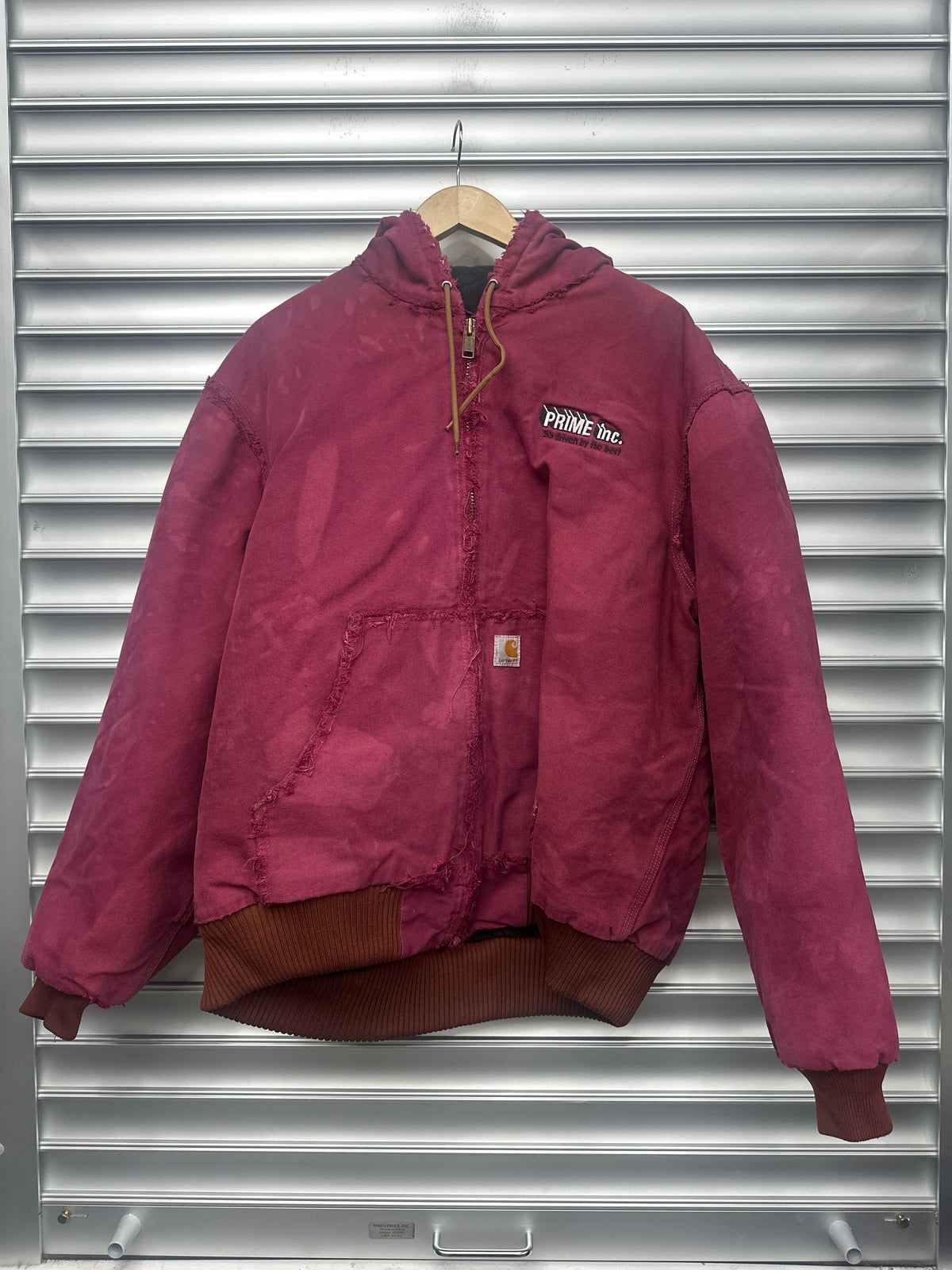 Vintage Purple Carhartt Hooded Jacket - XL**