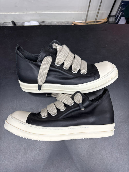 Rick Owen Jumbo Lace Black Leather (U) - 46(13) (NB)