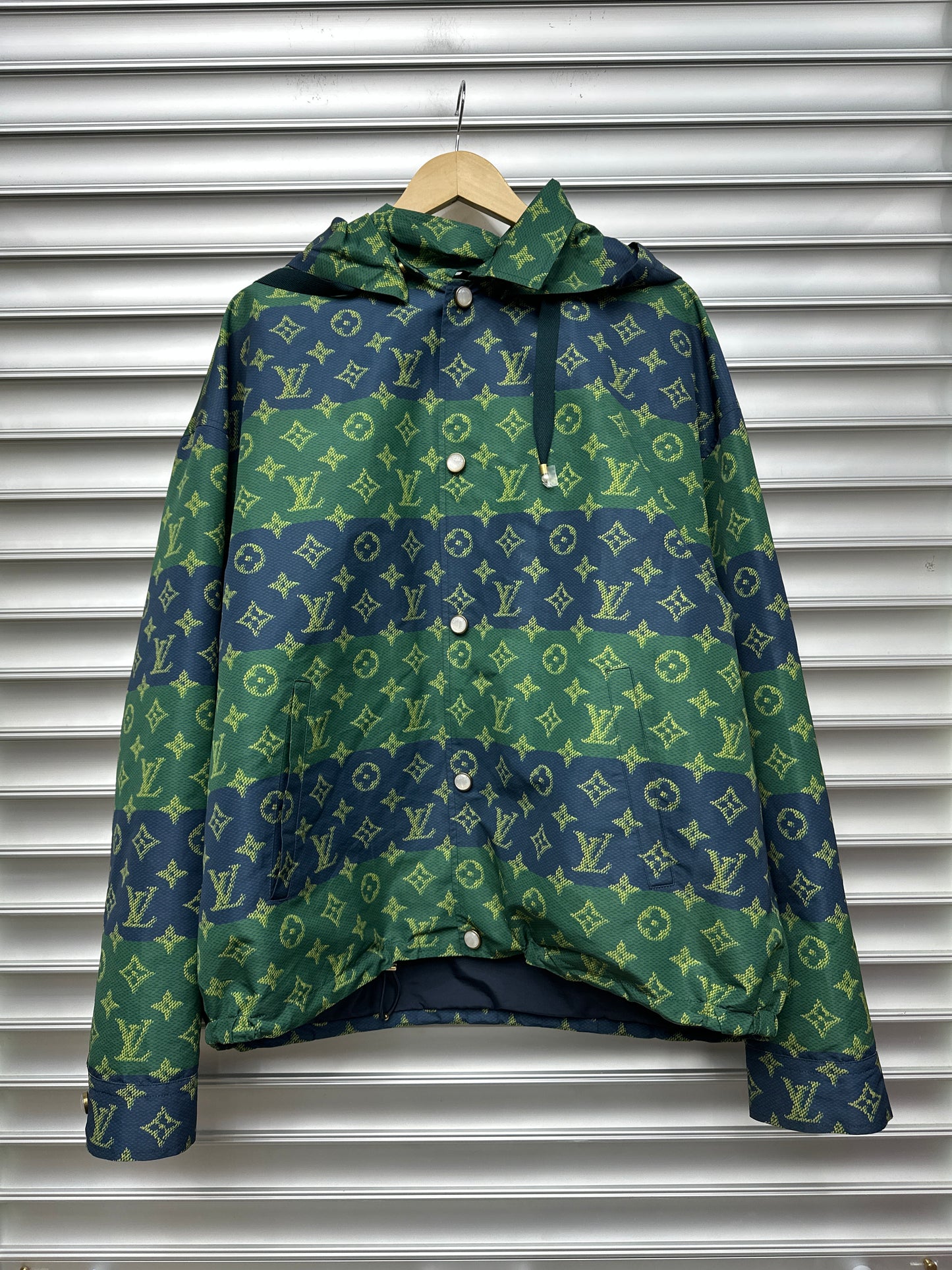 Louis Vuitton Monogram Printed Coach Jacket - 52**