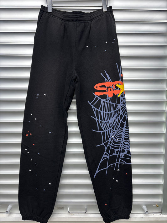 Spider Black Webbed Pants - L