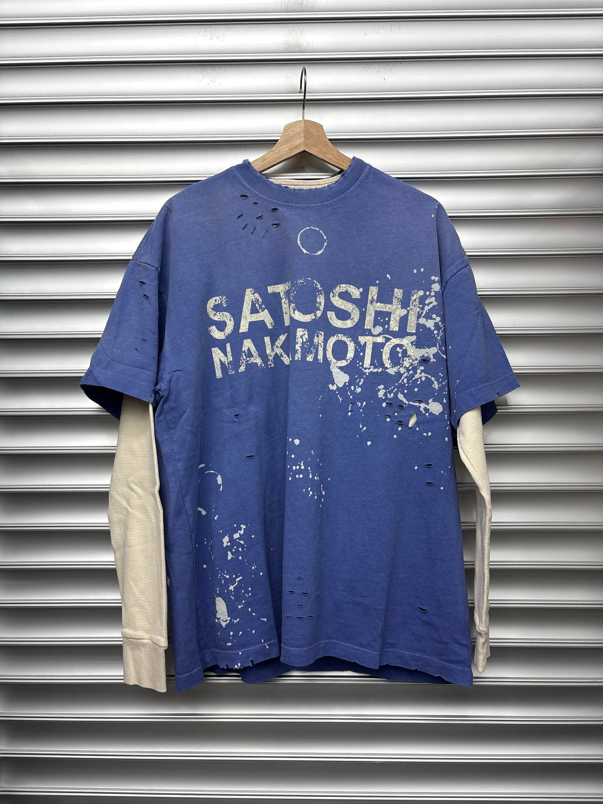 Satoshi Nakamoto Blue Thermal Long Sleeve - L **