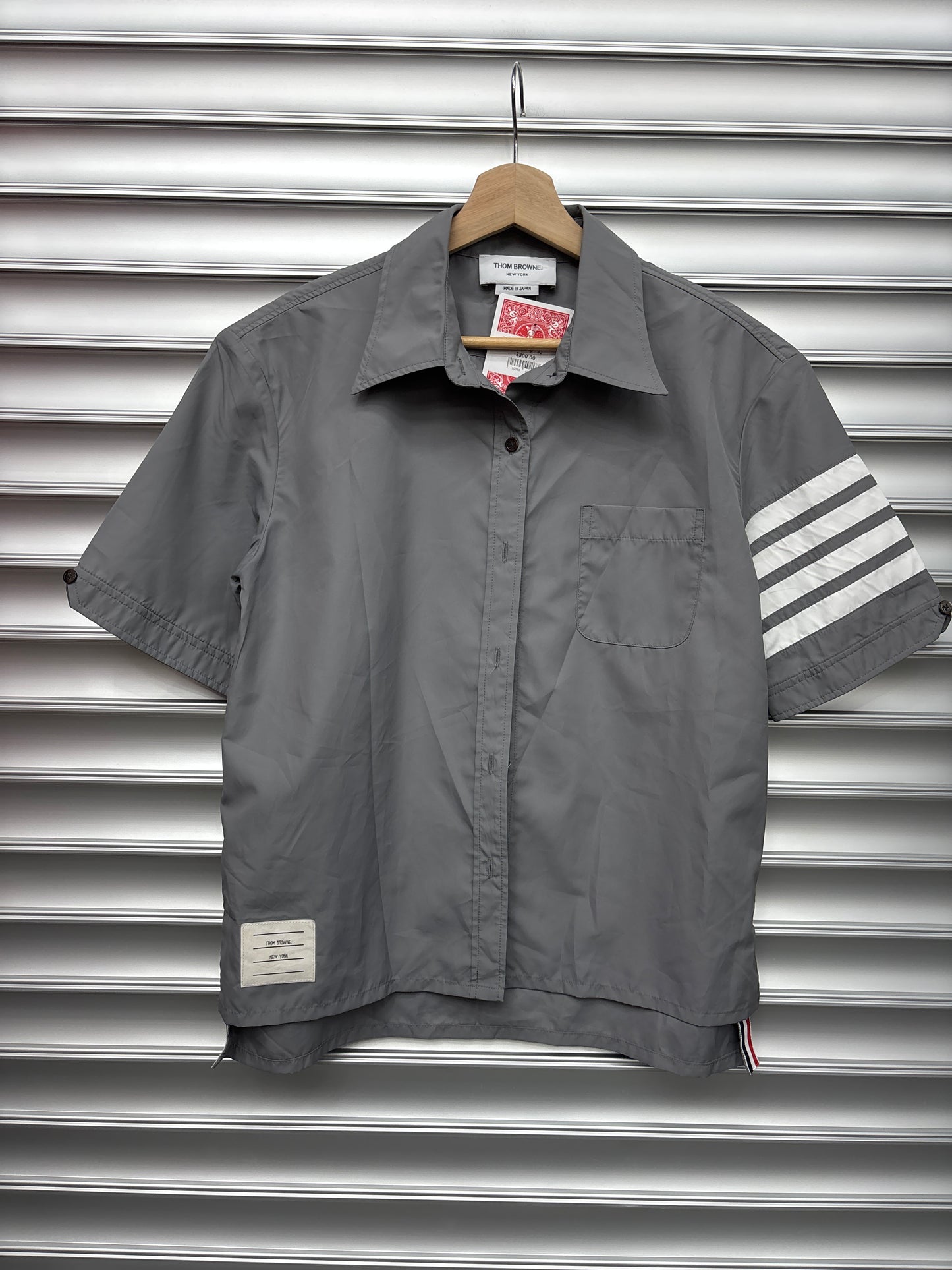 Thom Browne Grey Nylon Button Up - 42
