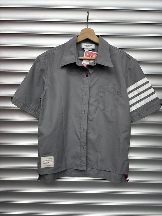 Thom Browne Grey Nylon Button Up - 42