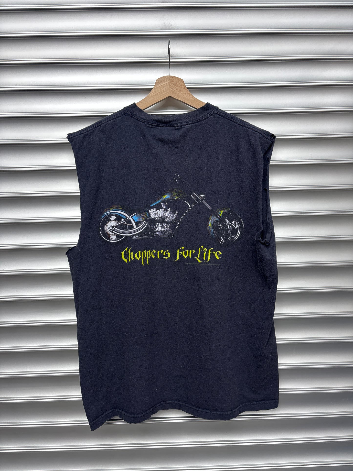 Vintage Neon Choppers Cutoff - L