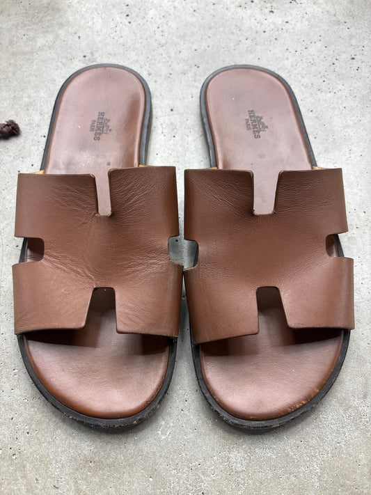 Hermes Brown Sandal - 42**