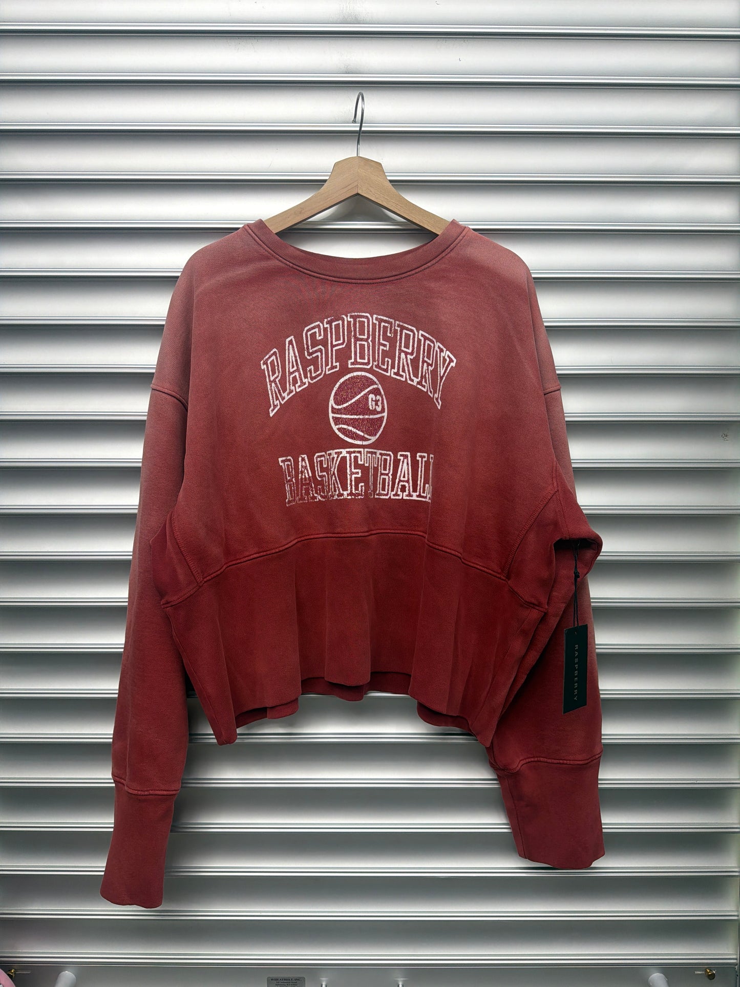 Raspberry Basketball Crew Neck - L