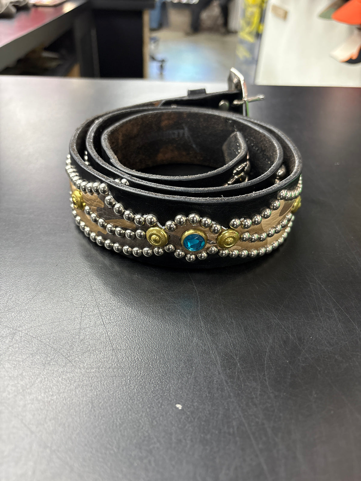 Mannahatta Camo Studded Belt - 36**