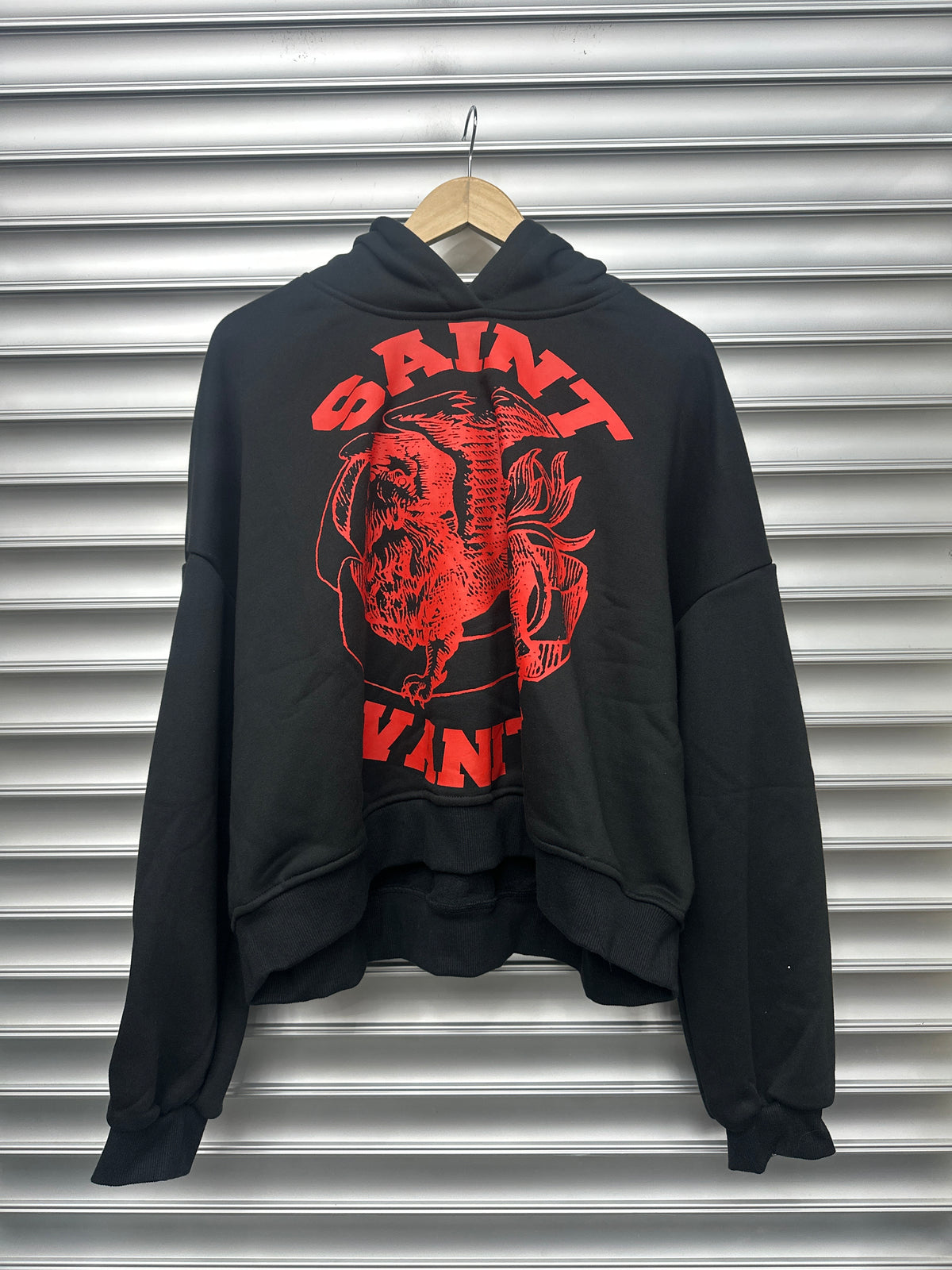 Saint Vanity Black /Red Hoodie - S**