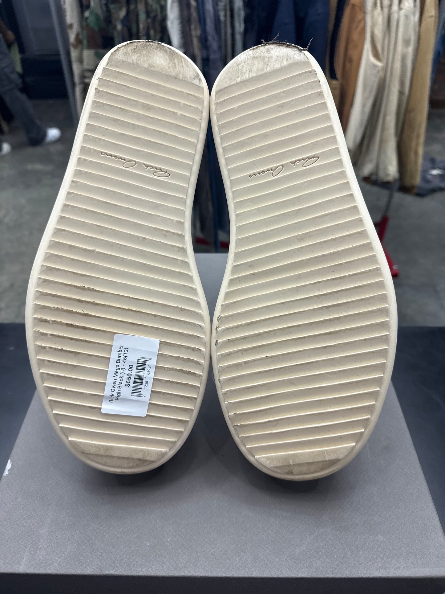 Rick Owen Mega Bumber High Black (U) - 46(13)